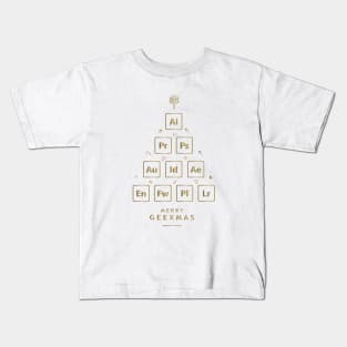 Merry christmas - Merry geexmas - Designers - Gold Edition Kids T-Shirt